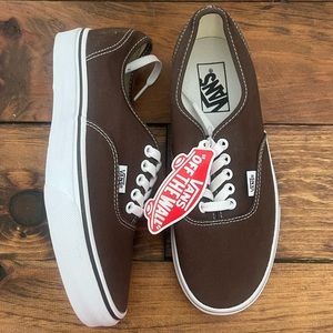 NWT brown vans authentic